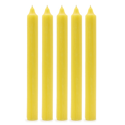 10 x Velas a Granel de Color Sólido - Limón Rústico - Paquete de 10