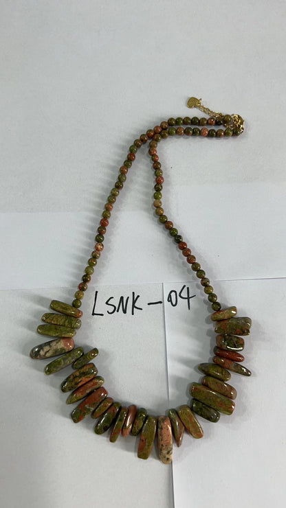 Collar de gemas Longstone - Ágata musgosa