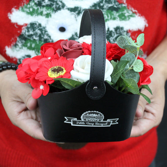 Blumenstrauß Petite Basket - Satte Rottöne