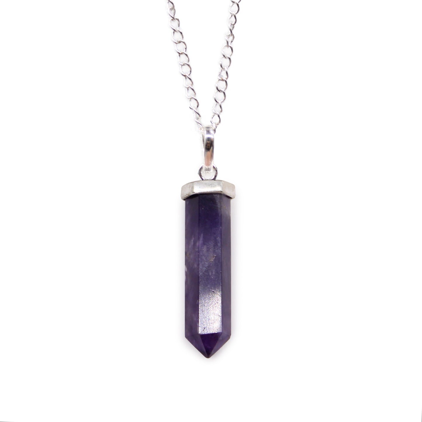 Klassischer Edelstein-Punkt-Anhänger - Amethyst
