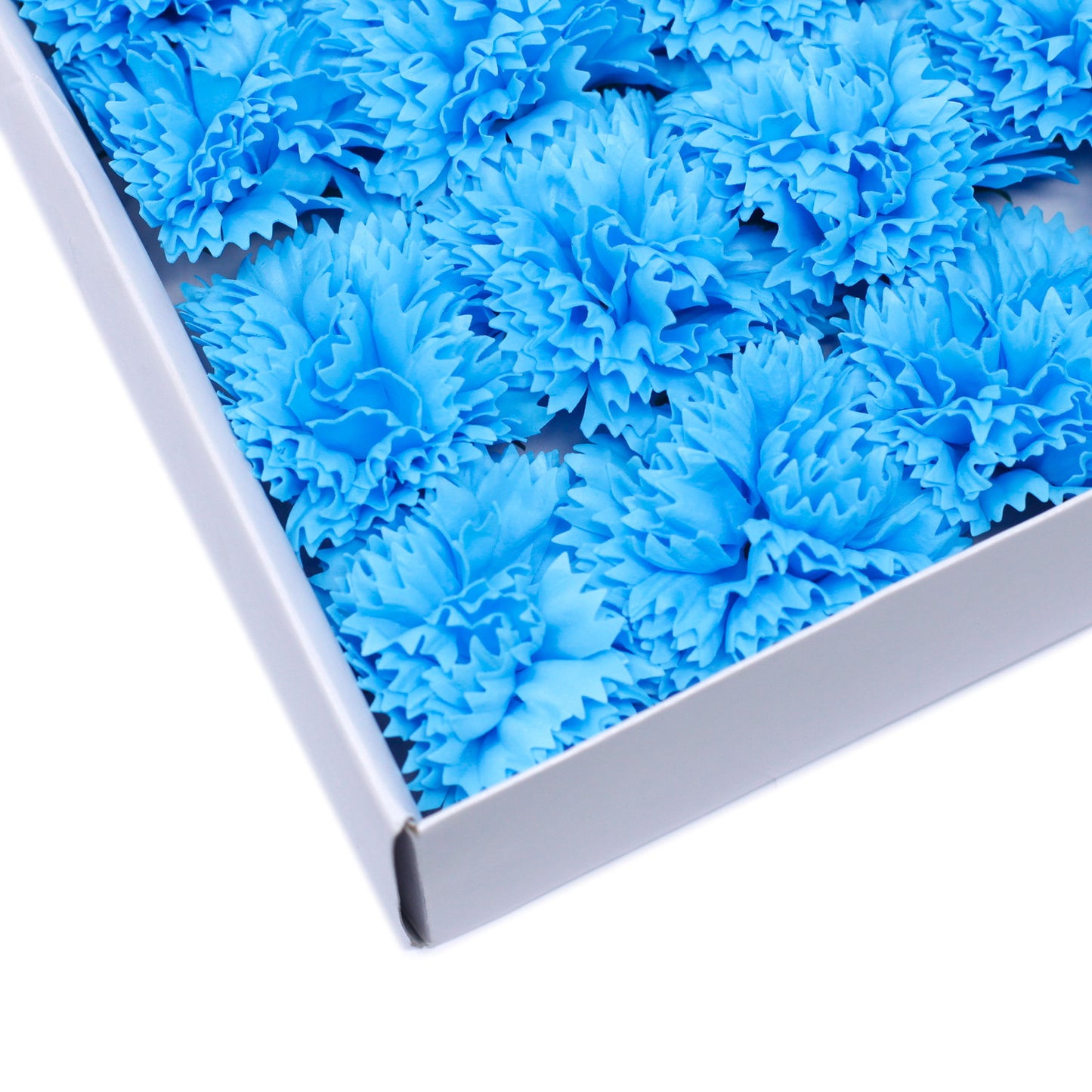 Fleurs de savon artisanales - Œillets - Bleu