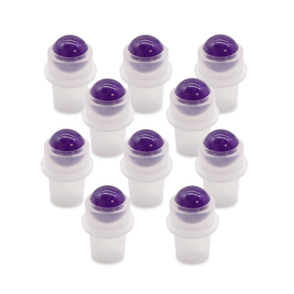 Punta de rodillo de piedras preciosas para botella de 5 ml - Amatista