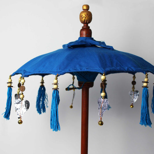 Bali Home Decor Sonnenschirm - Baumwolle - Blau - 40cm