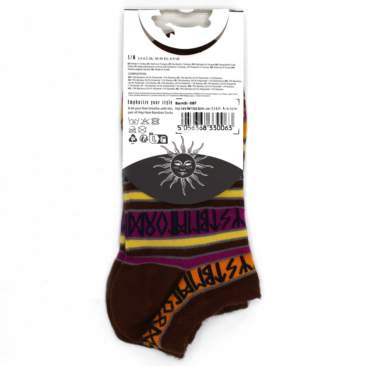 Hop Hare Bambus Niedrige Socken S/M (36-40) - Runensteine