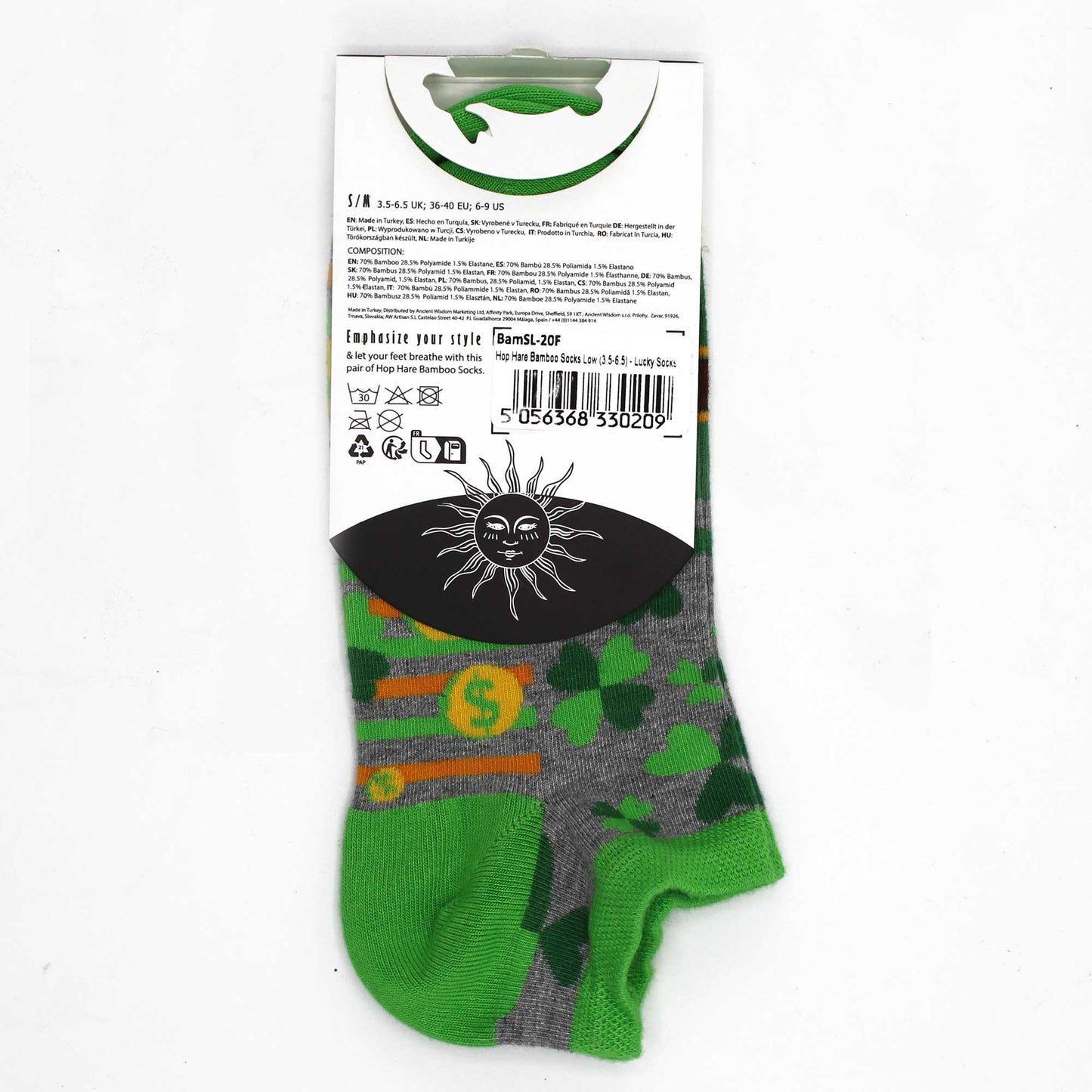M/L Hop Hare Bambus Niedrige Socken (41-46) - Lucky Socks