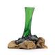 Botellas de cerveza recicladas - Vase de flor en madera