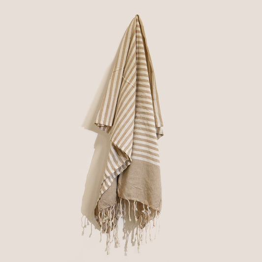 Pario Baumwollhandtuch - 100x180 cm - Warmer Sand