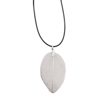 Collar Hoja en Plata