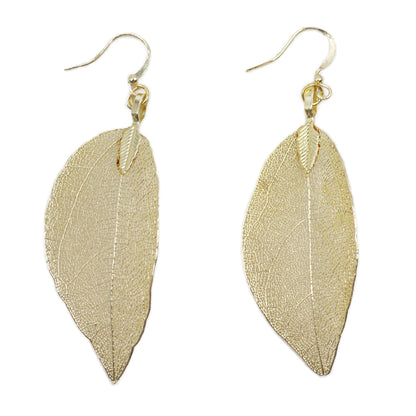 Pendientes Hoja en Oro