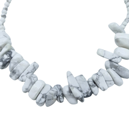 Collar de gemas Longstone - Jaspe blanco