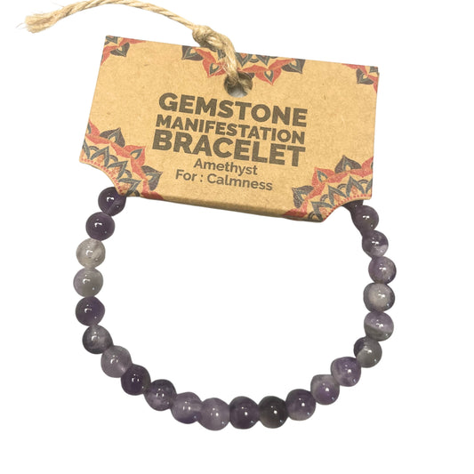 Edelstein-Manifestationsarmband - Amethyst - Ruhe