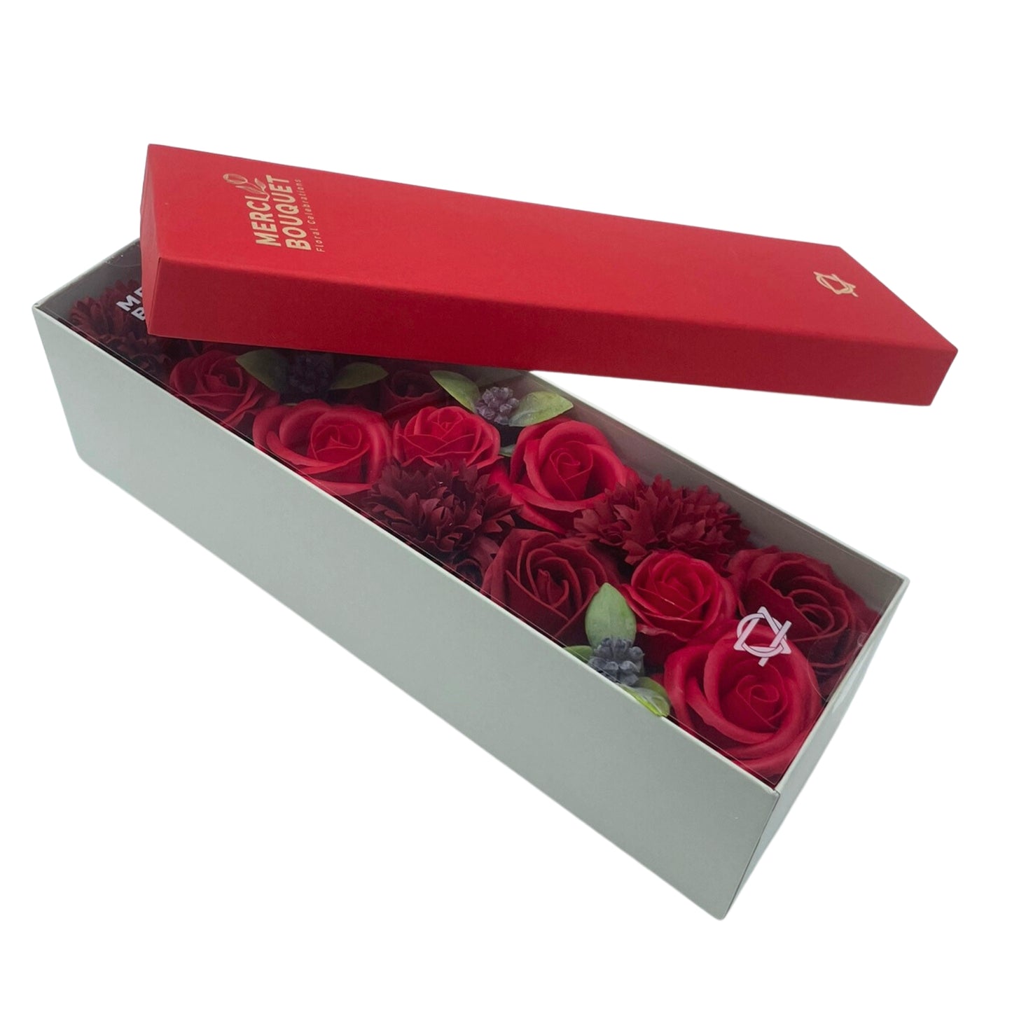 Lange Box - Klassische rote Rosen