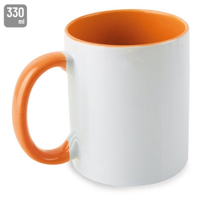 Taza Sublimación Interior Naranja