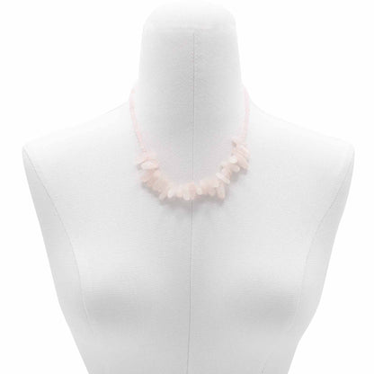Collar de gemas Longstone - Cuarzo rosa