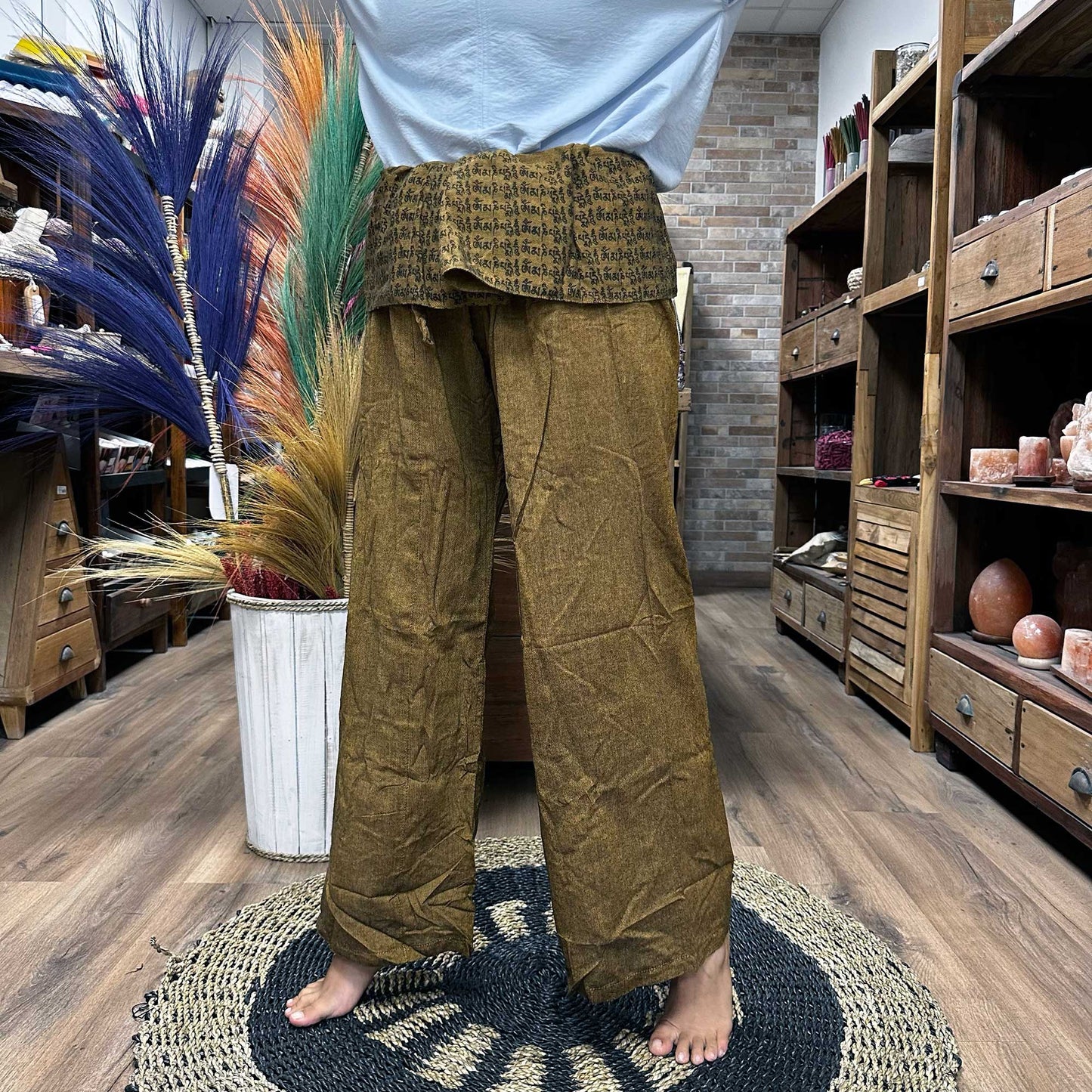 Yogahosen und Festivals - Thai Fisherman's Mandala Mantra in Orange