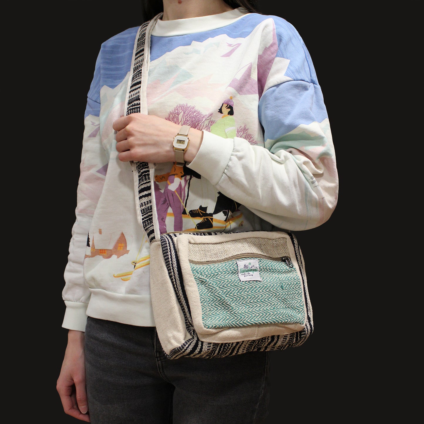 Sac messager - Chanvre et coton