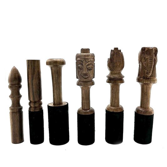 Holzstock - 12 cm - Profilierter Griff - ohne Leder