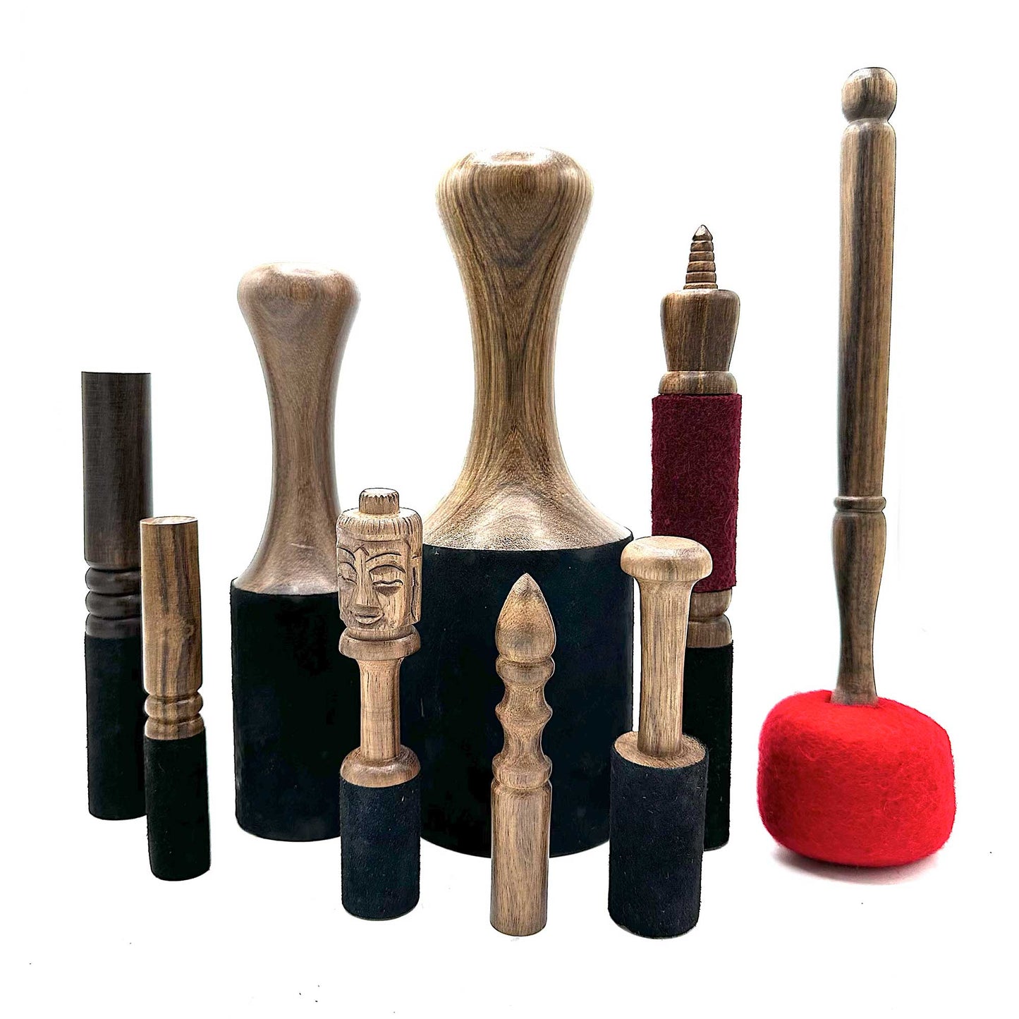 Holzstock - 12 cm - Profilierter Griff - ohne Leder
