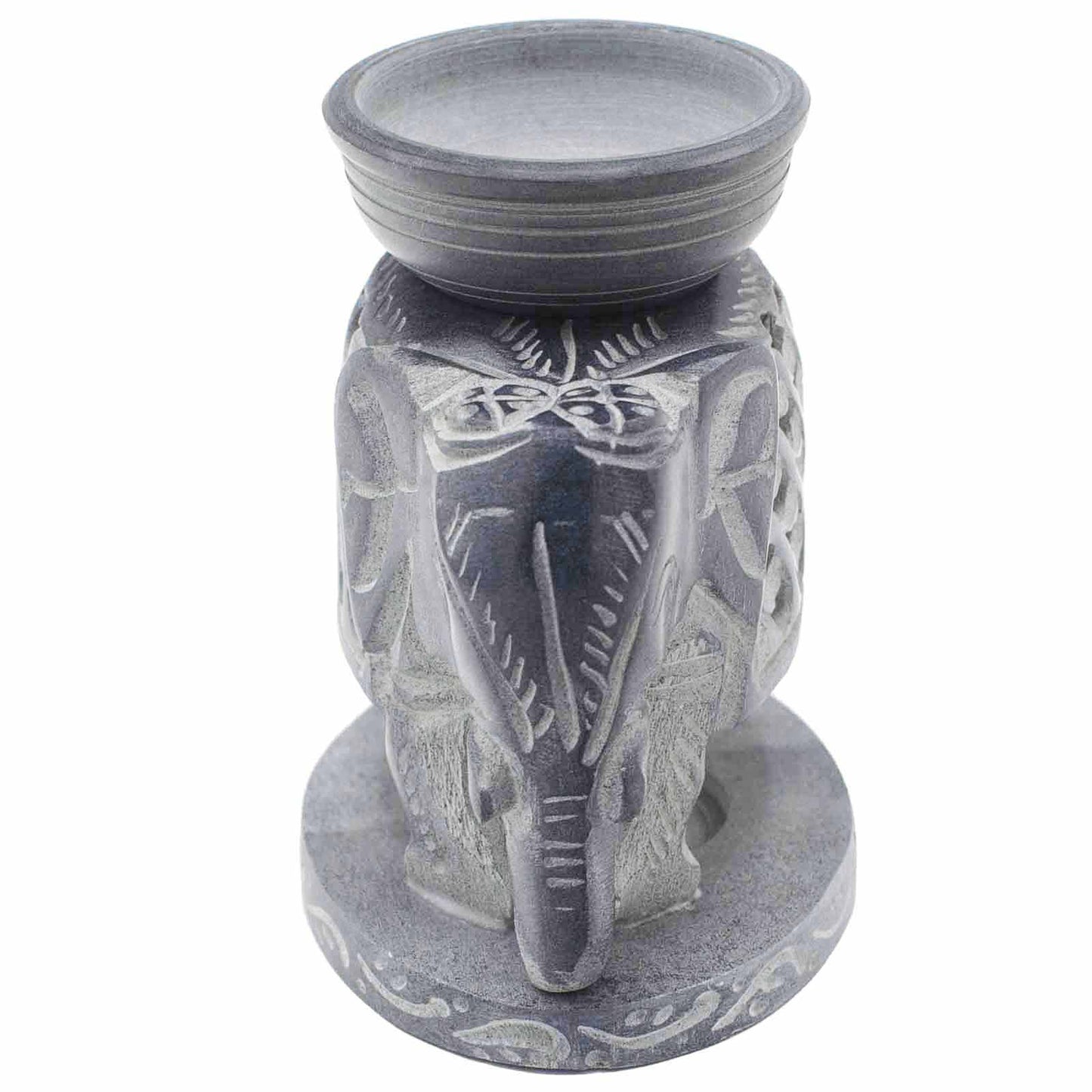 Brûleur à huile en stéatite 10,5 cm - Éléphant debout