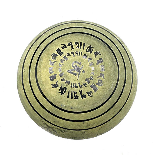Tibetische Klangschale Earth Powder – Mantra Fünf Buddha – 16 cm