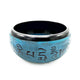 Cuenco tibetano Earth Powder - Cinco Budas Mantra Azul - 16 cm