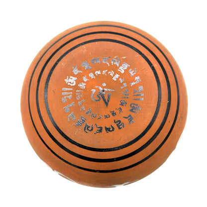 Bol chantant tibétain - Argile Om Bouddha - 16 cm