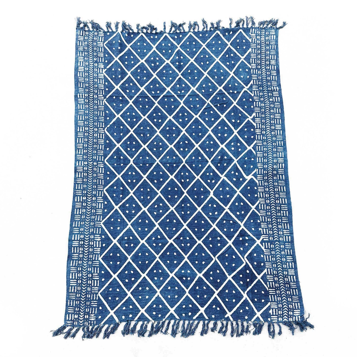 Handgemachte Indigodecke - 170x120cm - Midnight Heerak