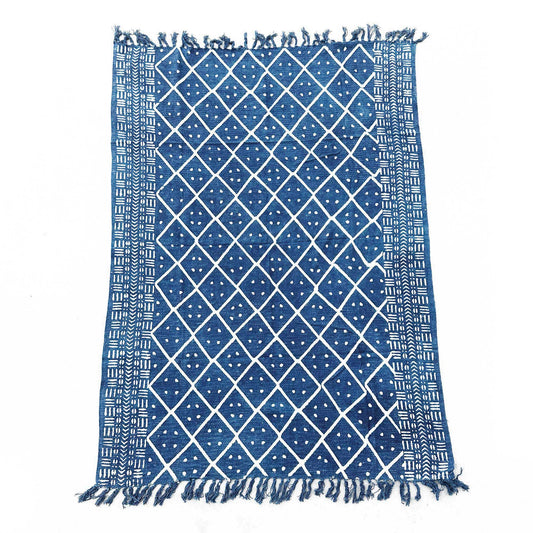 Handgemachte Indigodecke - 170x120cm - Midnight Heerak
