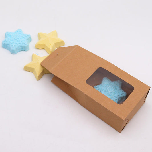 Weihnachts-Badebomben-Geschenkpackung mit Sternen