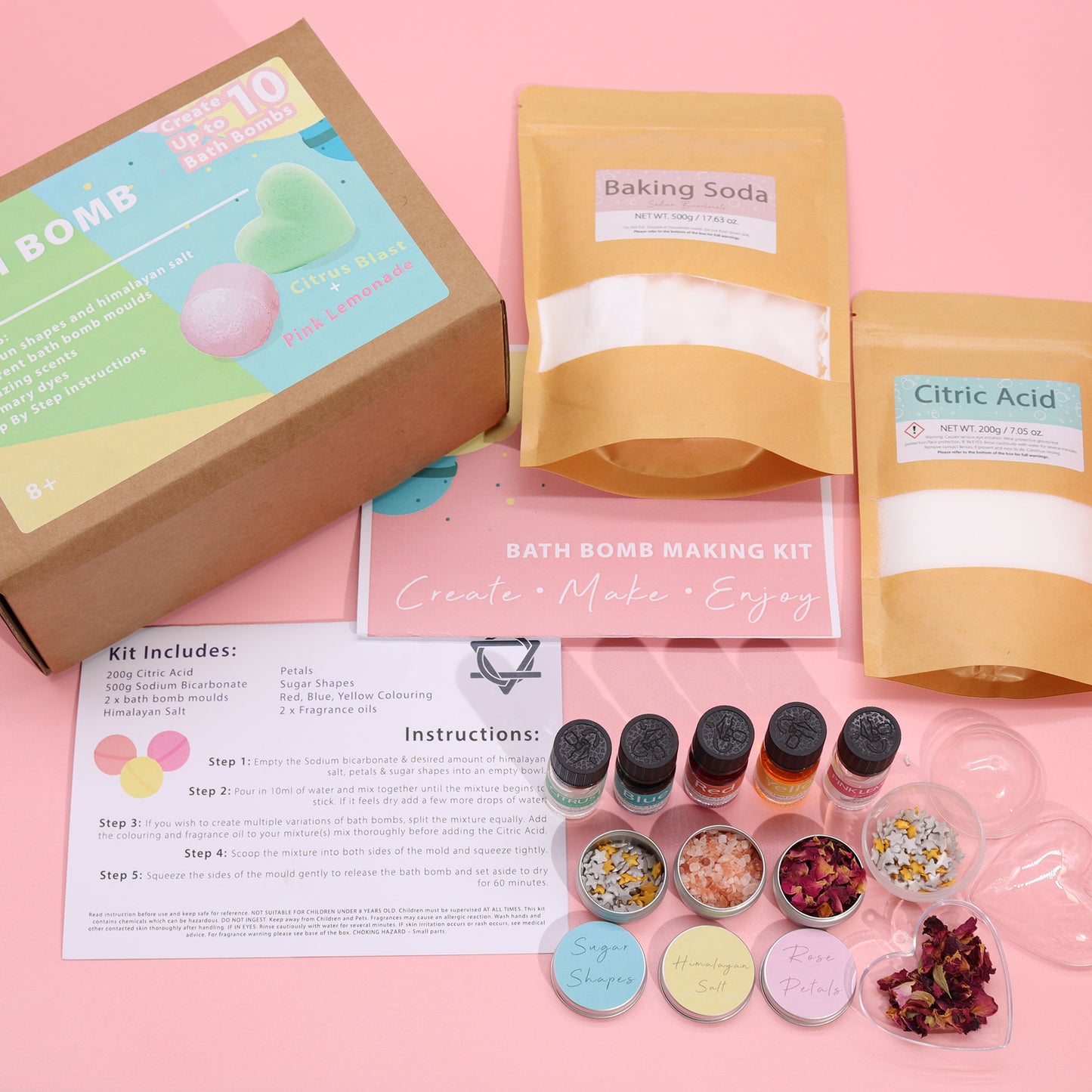 Badebomben-Set: Pink Lemonade und Citrus Burst