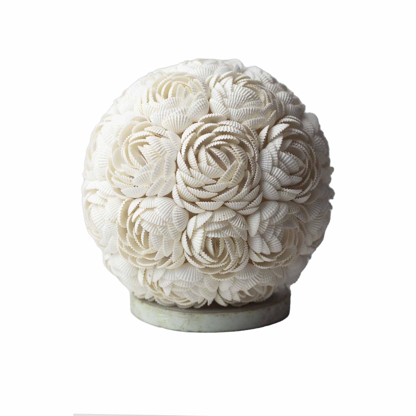 Boho Muschellampe - Rosa Kugel - 15cm