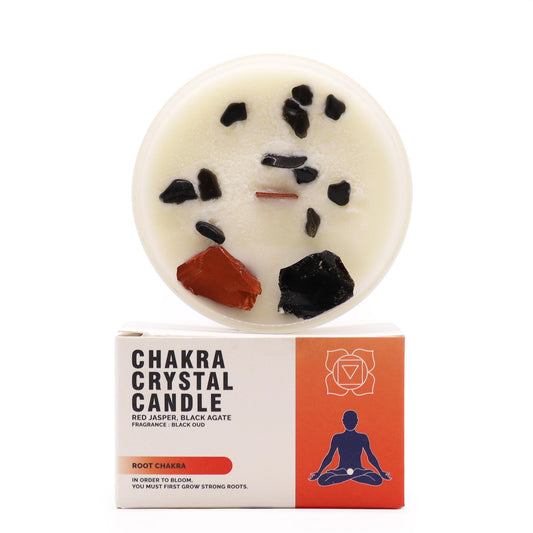 Chakra-Kristallkerzen - Wurzelchakra
