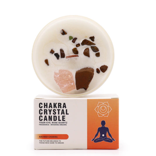 Chakra-Kristallkerzen - Heiliges Chakra