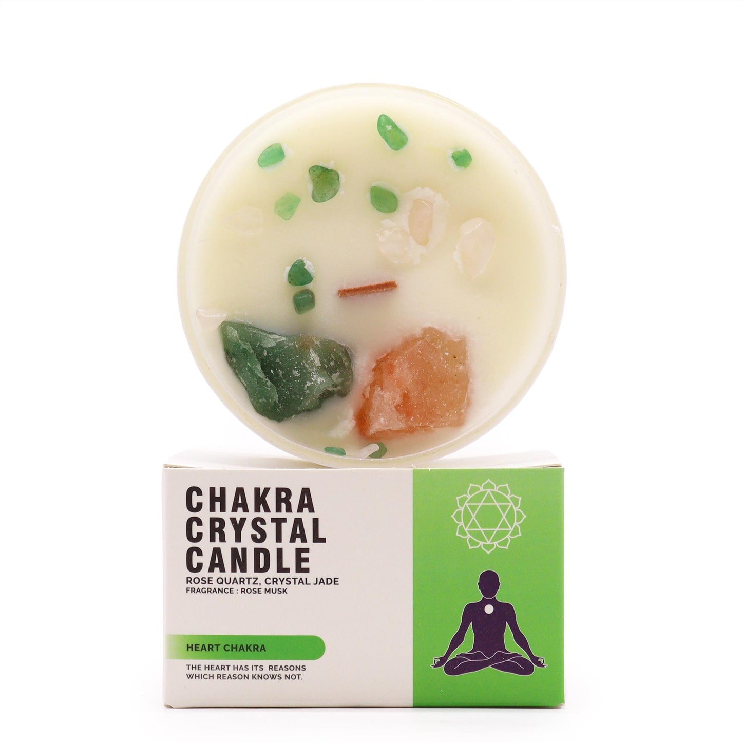 Chakra-Kristallkerzen - Herzchakra