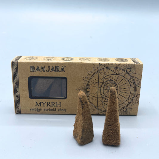 Banjara Räucherkegel in Pyramidenform – Myrrhe