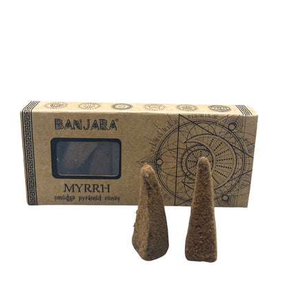 Banjara Räucherkegel in Pyramidenform – Myrrhe