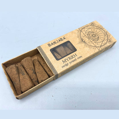 Banjara Räucherkegel in Pyramidenform – Myrrhe