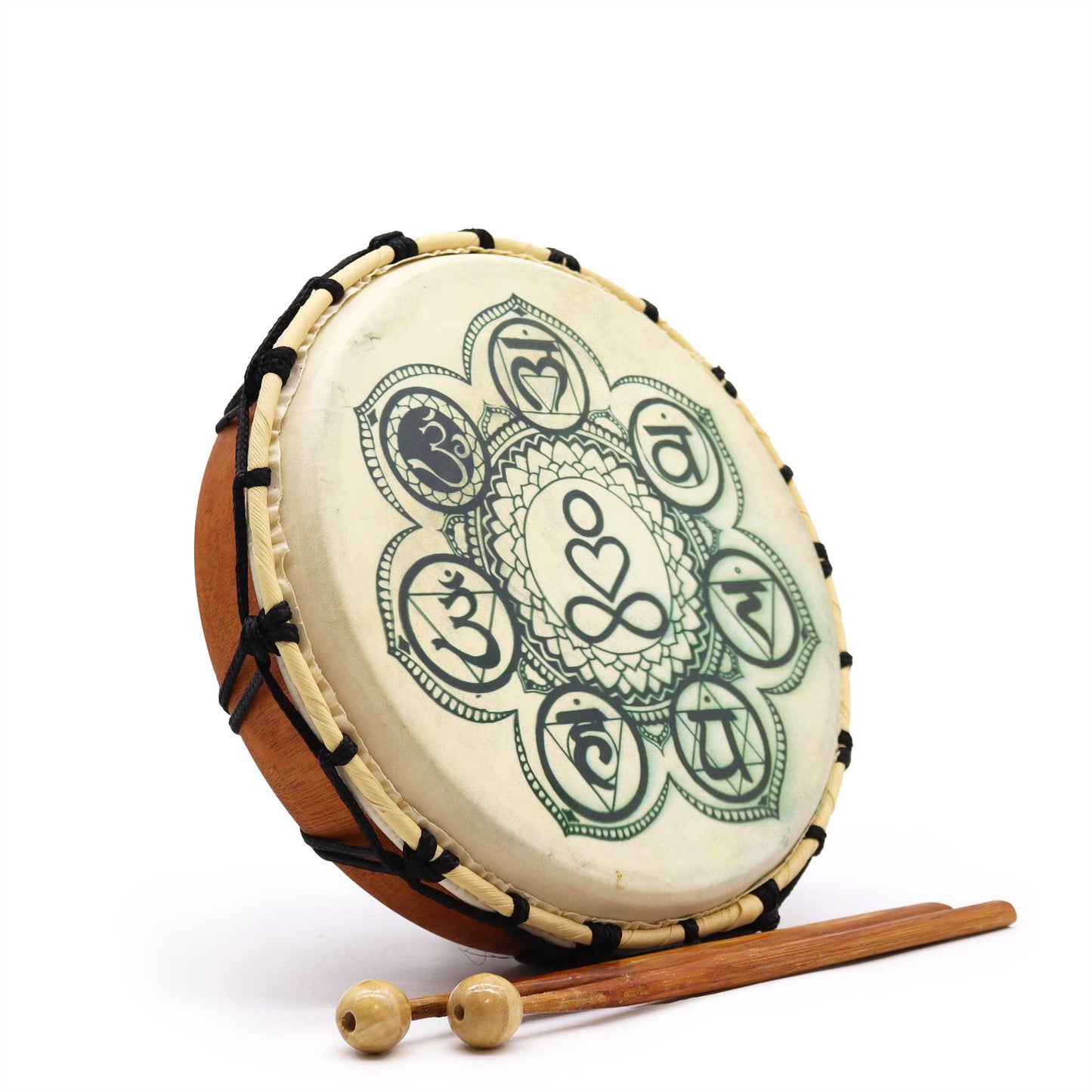 Chakra-Schamanische Trommel mit Schlägel – 25 cm