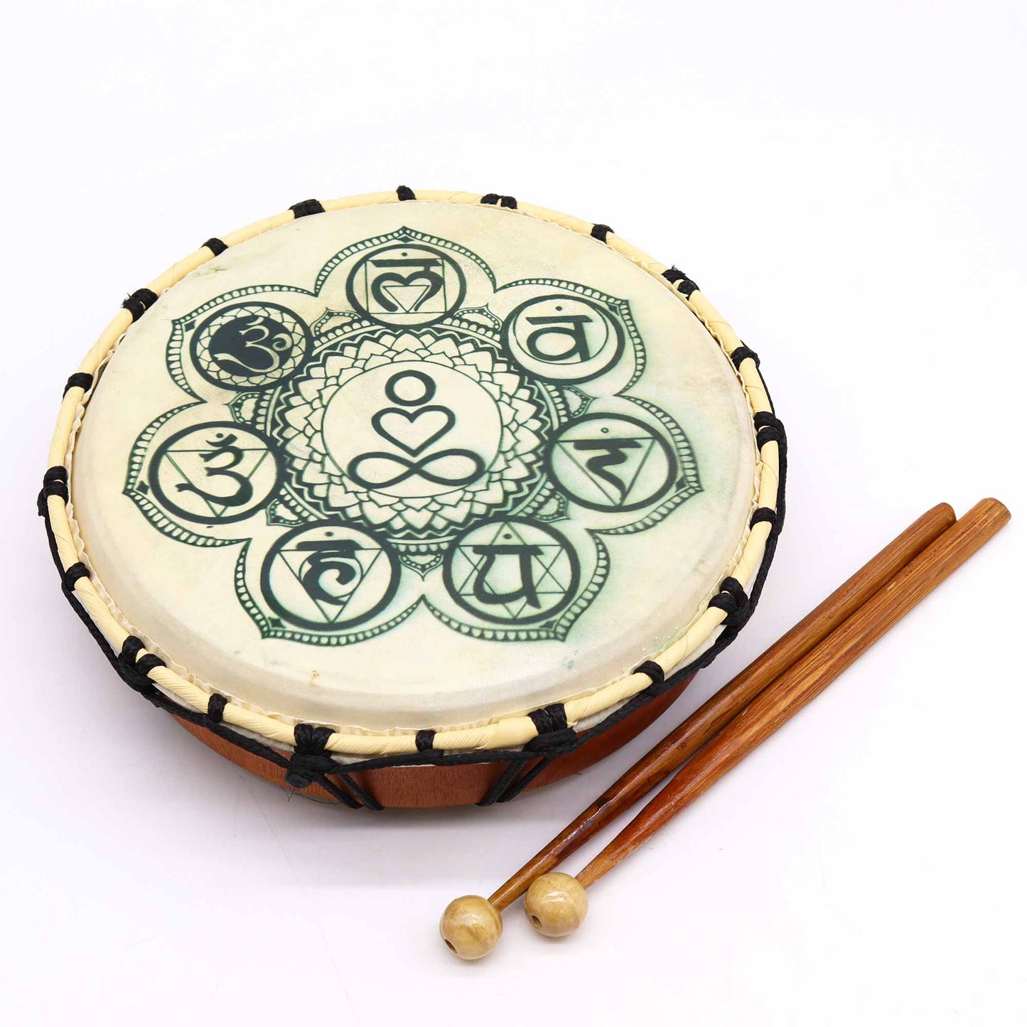 Chakra-Schamanische Trommel mit Schlägel – 25 cm