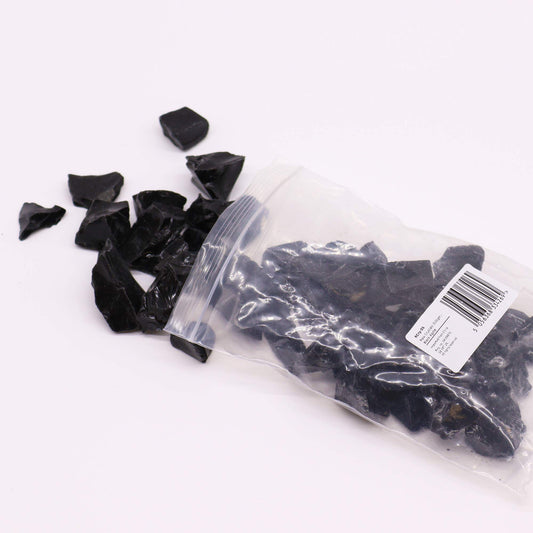 Rohkristalle (500 g) - Schwarzer Obsidian
