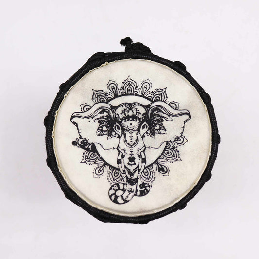 Handgefertigte Djembe-Trommel mit breiter Oberseite – 20 cm