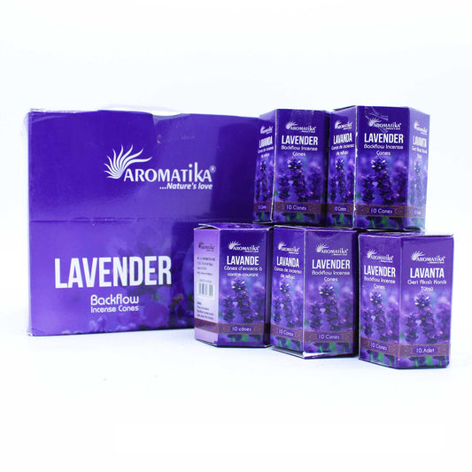 10er-Packung Masala Backflow-Räucherstäbchen – Lavendel