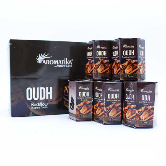 10er-Packung Masala Backflow Räucherstäbchen - Oudh