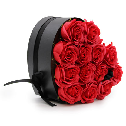 Caja de Regalo - Flor de Jabón  13 Rosas rojo - corazon