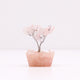 Mini árbol de piedras preciosas sobre base de orgonita - Cuarzo rosa (15 piedras)