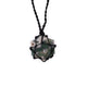 Colgante hexagonal de piedras preciosas entrelazada - Ágata de musgo