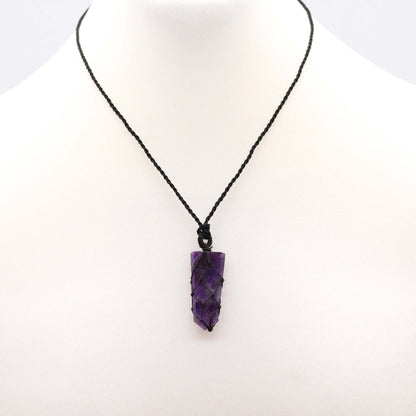 Colgante de punta plana con Piedras Preciosas - Amatista