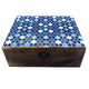Caja Grande de Cerámica Esmaltada - 20x15x7.5cm - Estrellas Azules