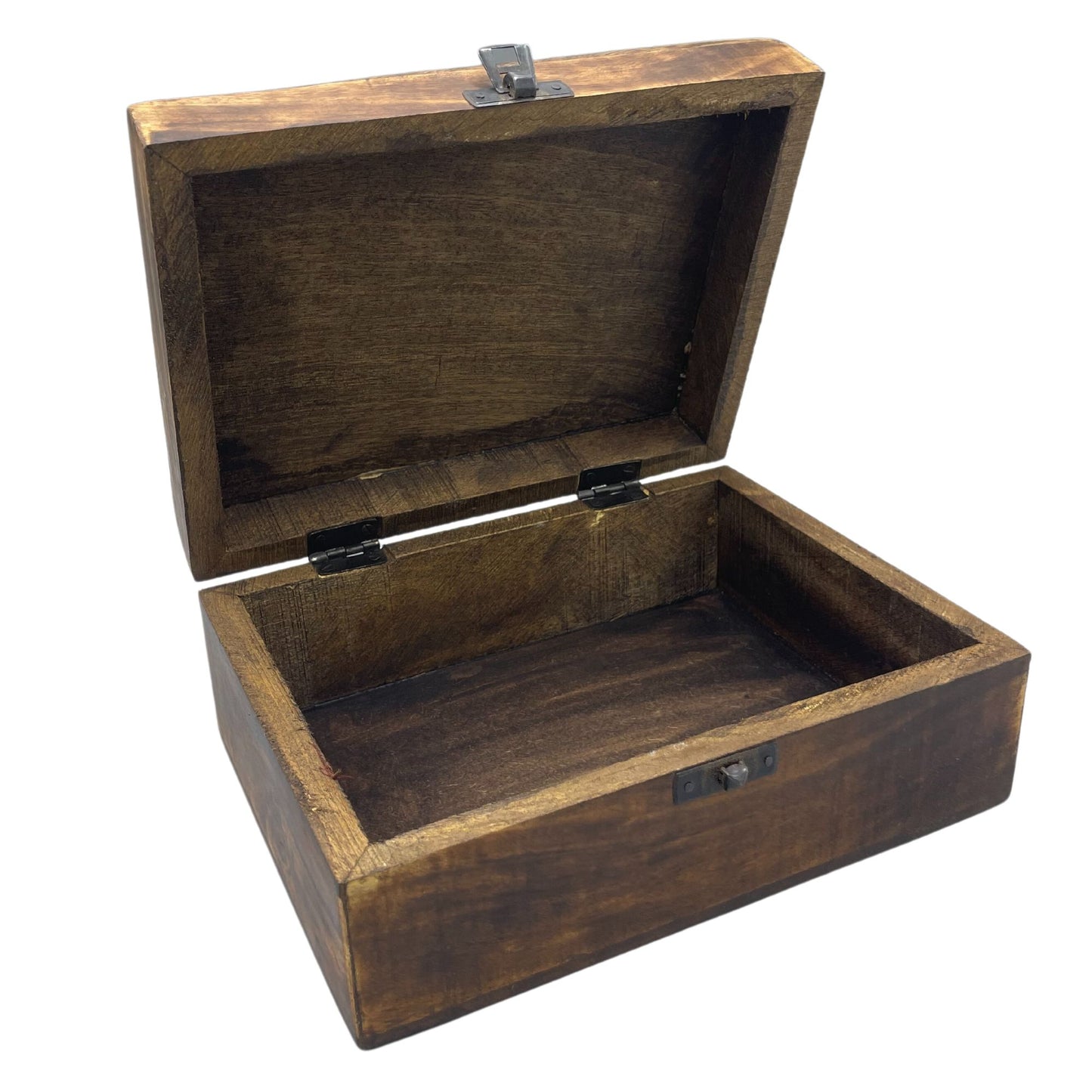 Große glasierte Keramikbox – 20 x 15 x 7,5 cm – traditionelles Muster