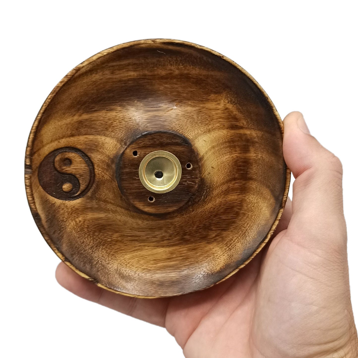 Räucherstäbchenhalterscheibe für Kegel und Stäbchen - Ying &amp; Yang
